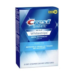 Crest 3D Classic Vivid Teeth Whitening Strips Whitens In 10 Days